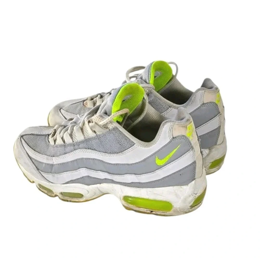 Nike Air Max 95 Mens Athletic Shoes Size 9 White‎ Volt 609048 138